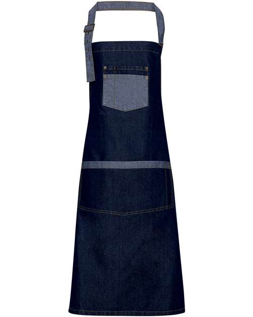 Artisan Collection by Reprime RP127 Domain Contrast Denim Bib Apron