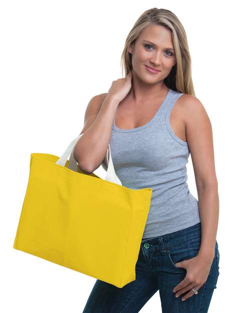 Bayside BA750 USA-Made Canvas Medium Gusset Tote Bag