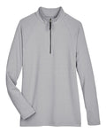 Devon & Jones DG480W Women's CrownLux Performance® Clubhouse Micro-Stripe Quarter-Zip Pullover