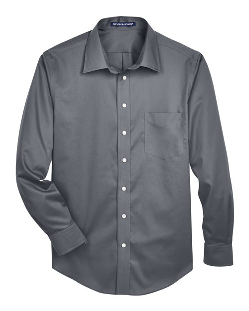 Devon & Jones DG530 Men's Crown Collection® Solid Stretch Twill Woven Dress Shirt