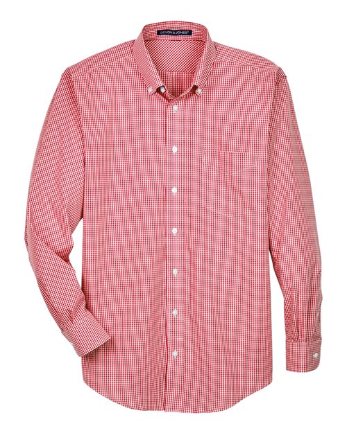Devon & Jones D640 Men's Crown Collection® Gingham Check Woven Dress Shirt