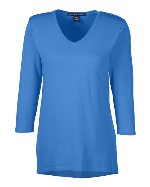 Devon & Jones DP184W Women's Perfect Fit™ Bracelet-Length V-Neck Top