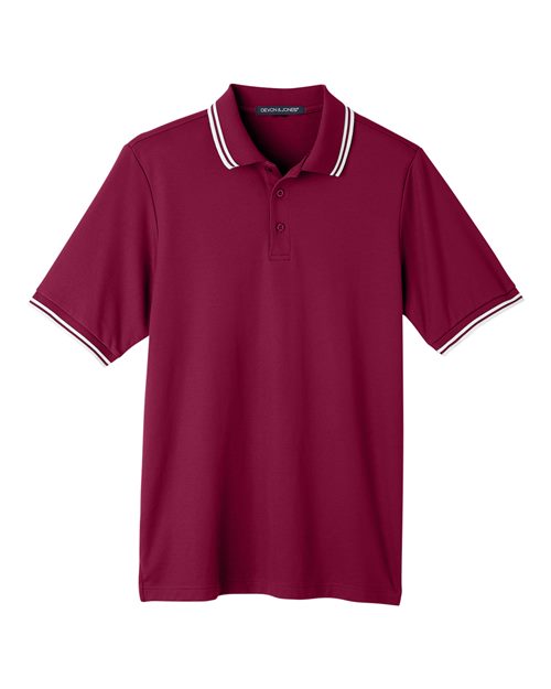 Devon & Jones DG20C Men's CrownLux Performance® Plaited Tipped Polo