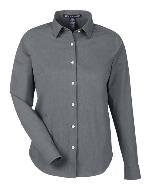 Devon & Jones DG505W Women's CrownLux Performance® Spencer Poplin Dress Shirt