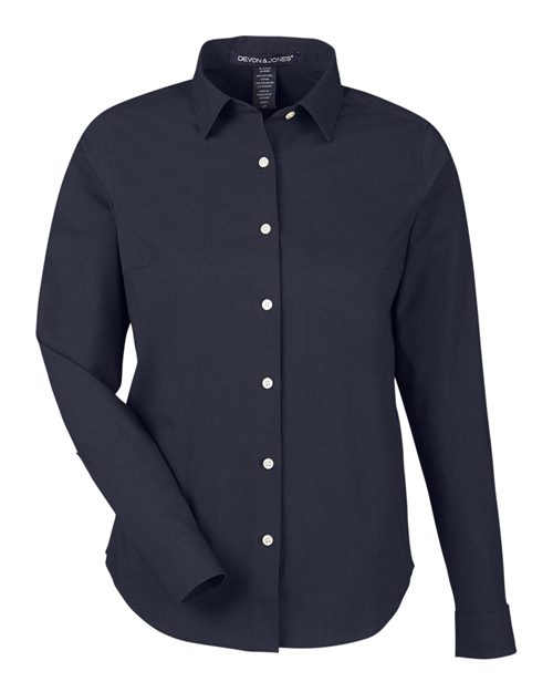 Devon & Jones DG505W Women's CrownLux Performance® Spencer Poplin Dress Shirt