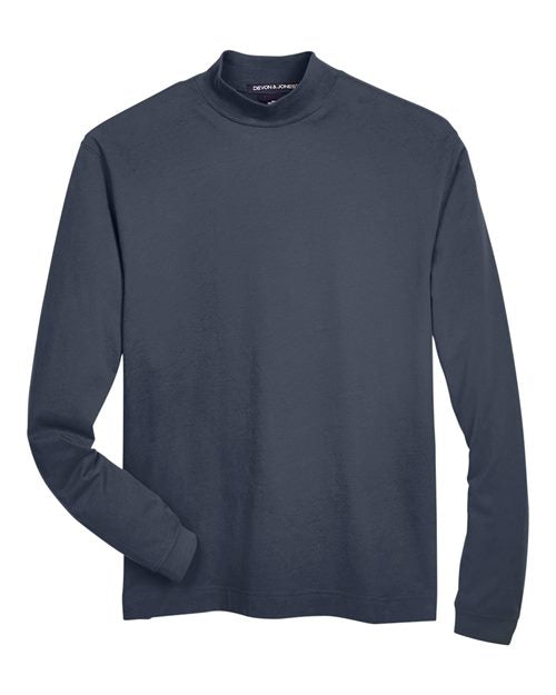Devon & Jones D420 Unisex Sueded Jersey Mock Neck T-Shirt