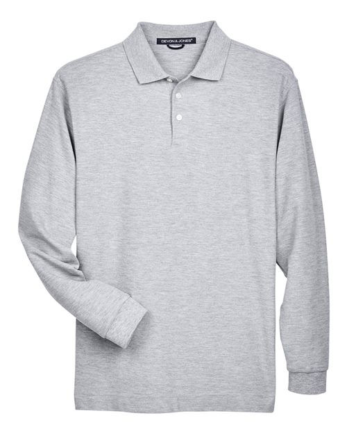 Devon & Jones D110 Men's Pima Piqué Long Sleeve Polo