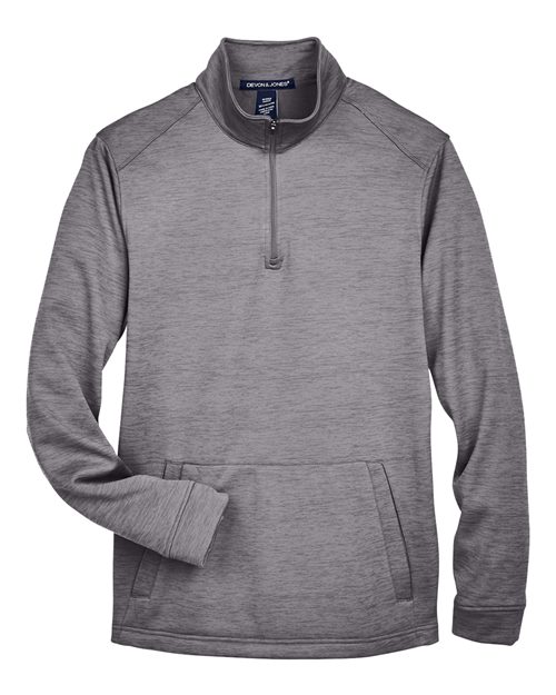 Devon & Jones DG798 Men's Newbury Mélange Fleece Quarter-Zip Pullover