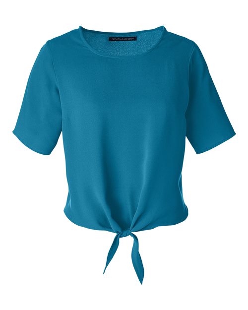 Devon & Jones DP617W Women's Perfect Fit™ Tie Front Blouse