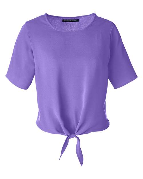 Devon & Jones DP617W Women's Perfect Fit™ Tie Front Blouse