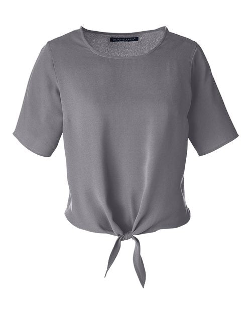 Devon & Jones DP617W Women's Perfect Fit™ Tie Front Blouse