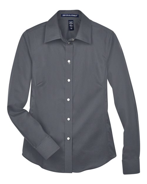 Devon & Jones DG530W Women's Crown Collection® Solid Stretch Twill Woven Dress Shirt
