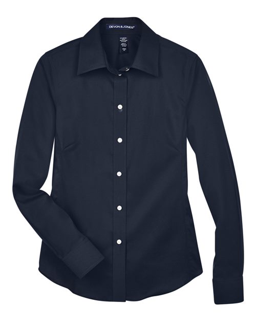 Devon & Jones DG530W Women's Crown Collection® Solid Stretch Twill Woven Dress Shirt