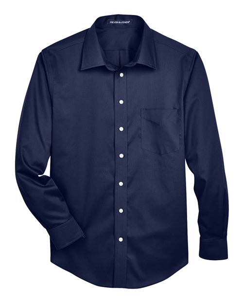 Devon & Jones DG530T Men's Tall Crown Collection® Solid Stretch Twill Woven Dress Shirt