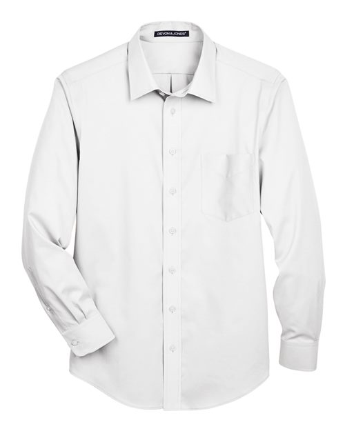 Devon & Jones DG530T Men's Tall Crown Collection® Solid Stretch Twill Woven Dress Shirt
