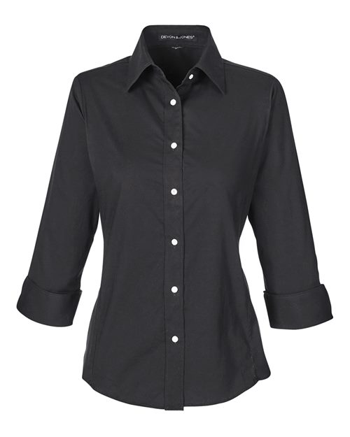 Devon & Jones DP625W Women's Perfect Fit™ Three-Quarter Sleeve Stretch Poplin Dress Shirt
