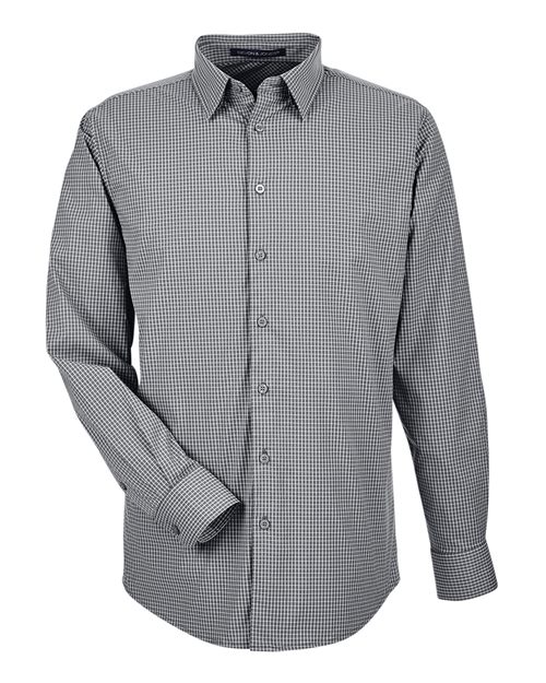 Devon & Jones DG535 Men's CrownLux Performance® Tonal Mini Check Woven Dress Shirt
