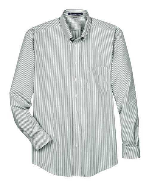 Devon & Jones D645 Men's Crown Collection® Banker Stripe Woven Dress Shirt