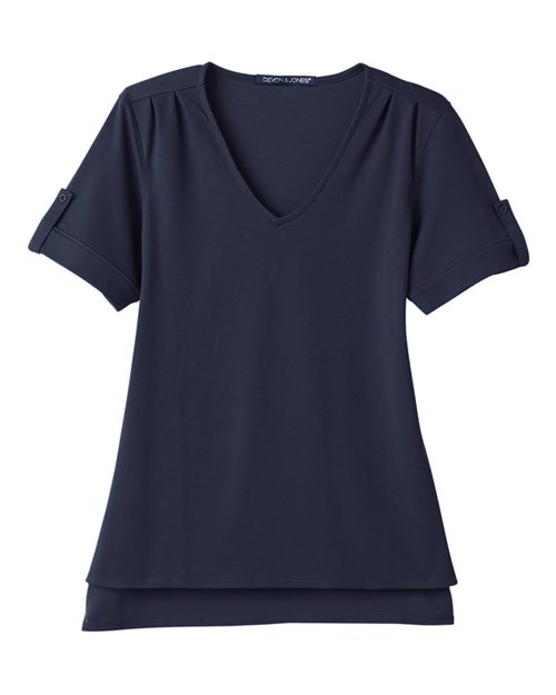 Devon & Jones DG20WB Women's CrownLux Performance® Plaited Rolled Sleeve Shirt