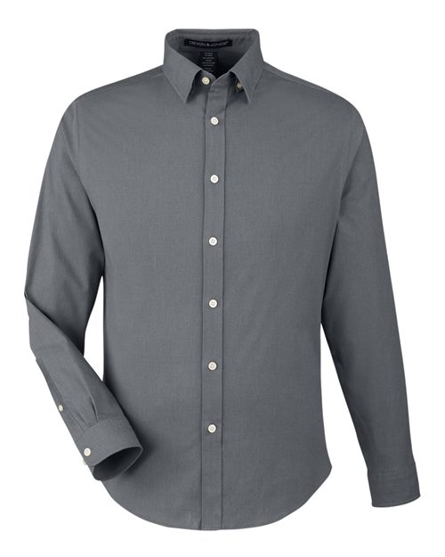 Devon & Jones DG505 Men's CrownLux Performance® Spencer Poplin Dress Shirt