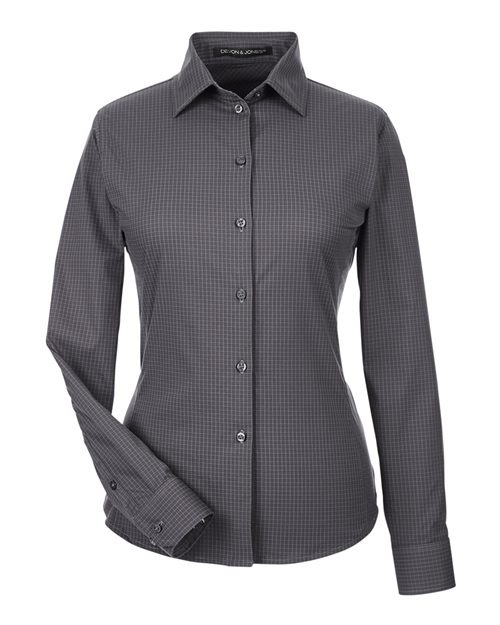 Devon & Jones DG535W Women's CrownLux Performance® Tonal Mini Check Woven Dress Shirt