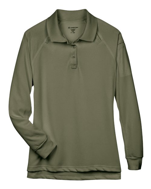 Harriton M211LW Women's Advantage Long Sleeve Tactical Polo