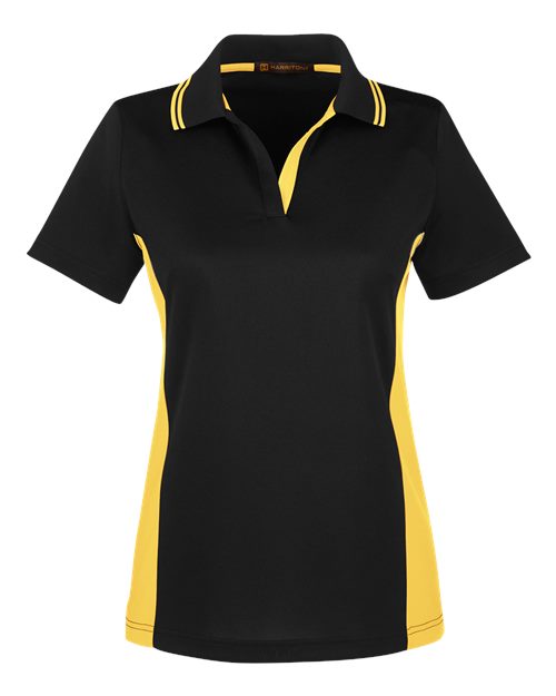 Harriton M386W Women's Flash Snag Protection Plus IL Colorblock Polo