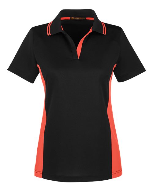 Harriton M386W Women's Flash Snag Protection Plus IL Colorblock Polo