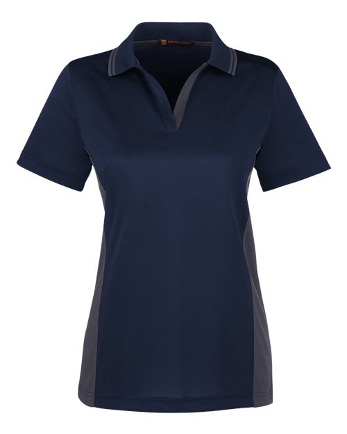 Harriton M386W Women's Flash Snag Protection Plus IL Colorblock Polo