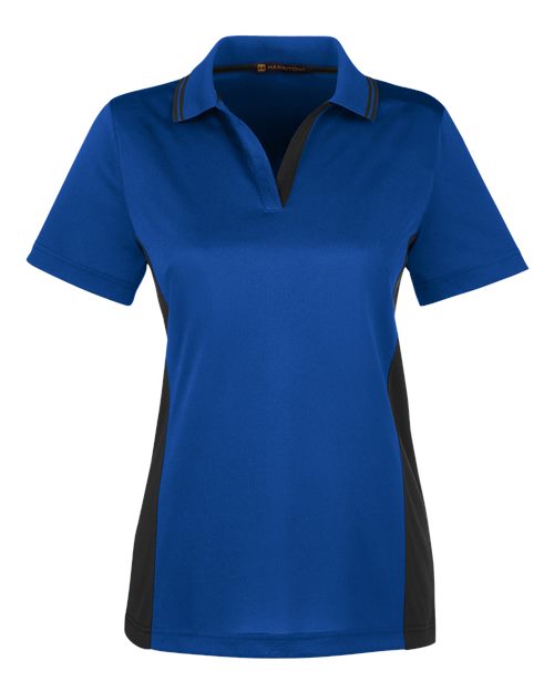 Harriton M386W Women's Flash Snag Protection Plus IL Colorblock Polo