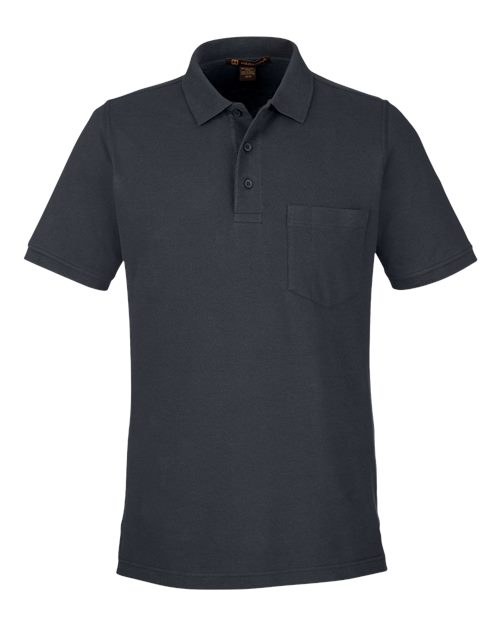 Harriton M205P Men's Valiant Cotton Snag Protect Pocket Polo