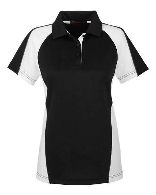 Harriton M385W Women's Advantage Snag Protection Plus IL Colorblock Polo