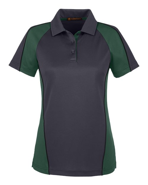 Harriton M385W Women's Advantage Snag Protection Plus IL Colorblock Polo