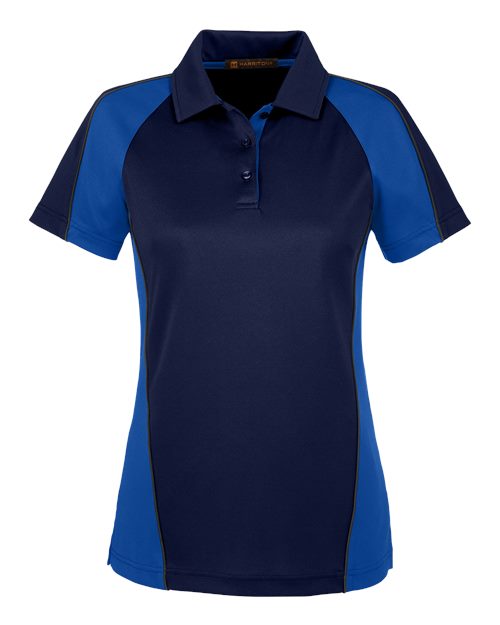 Harriton M385W Women's Advantage Snag Protection Plus IL Colorblock Polo