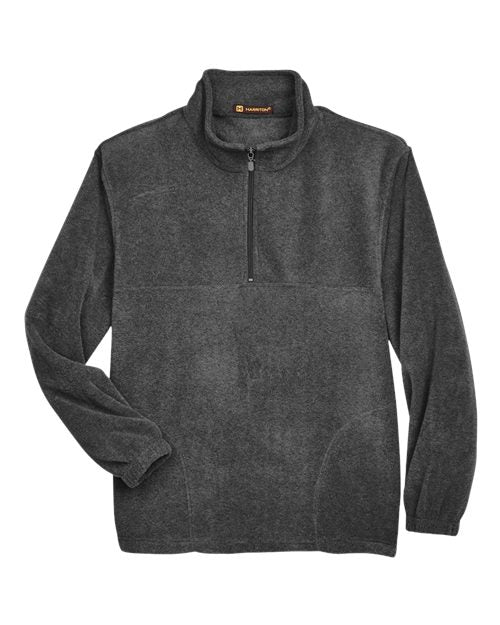 Harriton M980 Men's Fleece Quarter-Zip Pullover