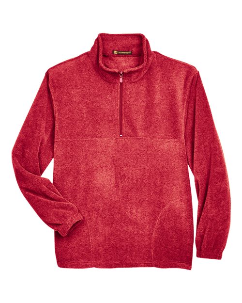 Harriton M980 Men's Fleece Quarter-Zip Pullover