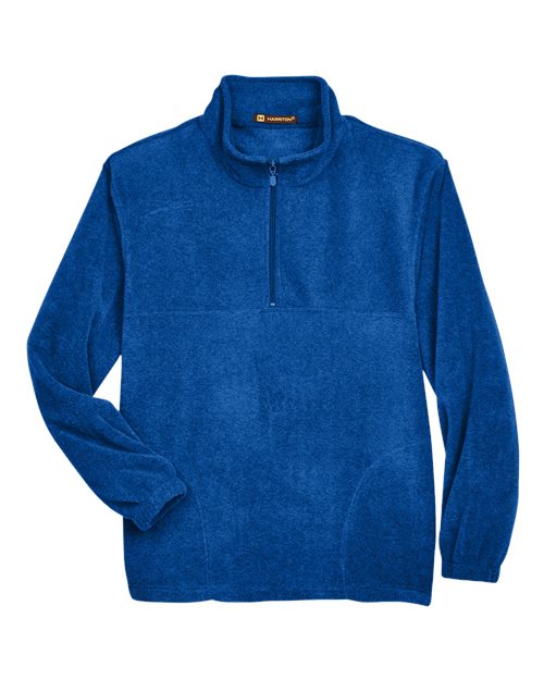 Harriton M980 Men's Fleece Quarter-Zip Pullover