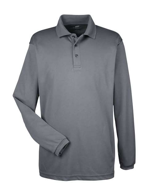 UltraClub 8210LS Men's Cool & Dry Long Sleeve Mesh Piqué Polo