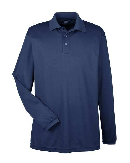 UltraClub 8210LS Men's Cool & Dry Long Sleeve Mesh Piqué Polo