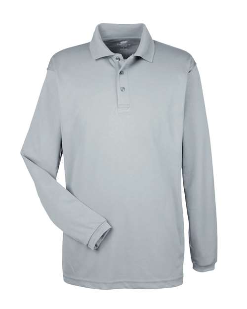 UltraClub 8210LS Men's Cool & Dry Long Sleeve Mesh Piqué Polo