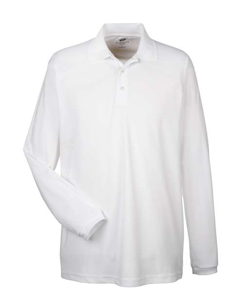 UltraClub 8210LS Men's Cool & Dry Long Sleeve Mesh Piqué Polo