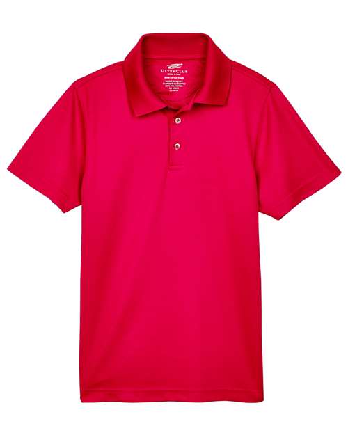 UltraClub 8210Y Youth Cool & Dry Mesh Piqué Polo