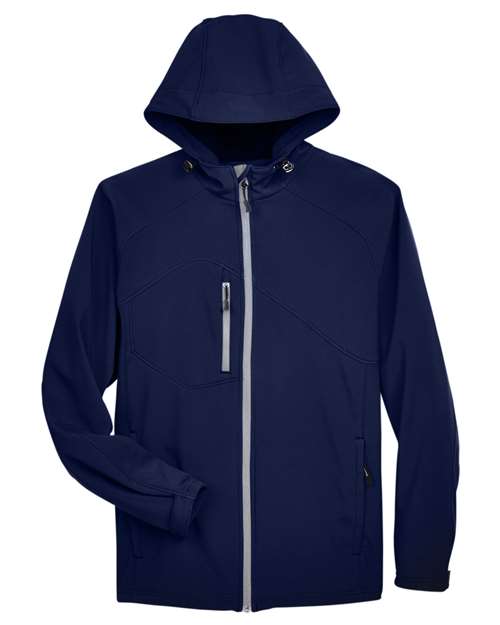 North End 88166 Men's Prospect Two-Layer Fleece Bonded Soft Shell Hooded Jacket