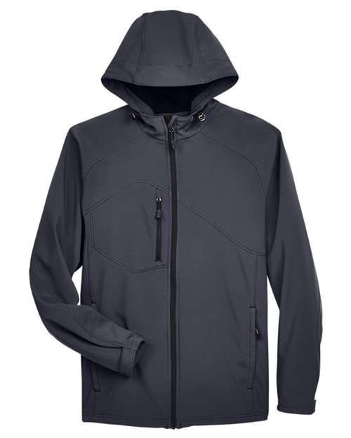 North End 88166 Men's Prospect Two-Layer Fleece Bonded Soft Shell Hooded Jacket