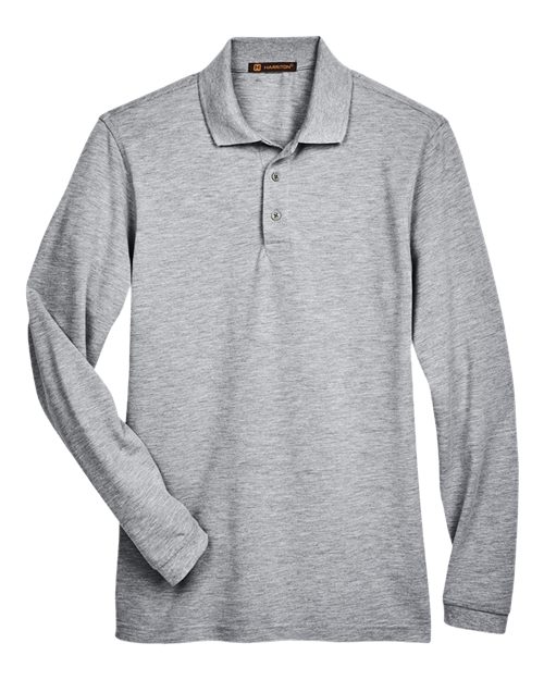 Harriton M265L Men's Easy Blend™ Long Sleeve Polo