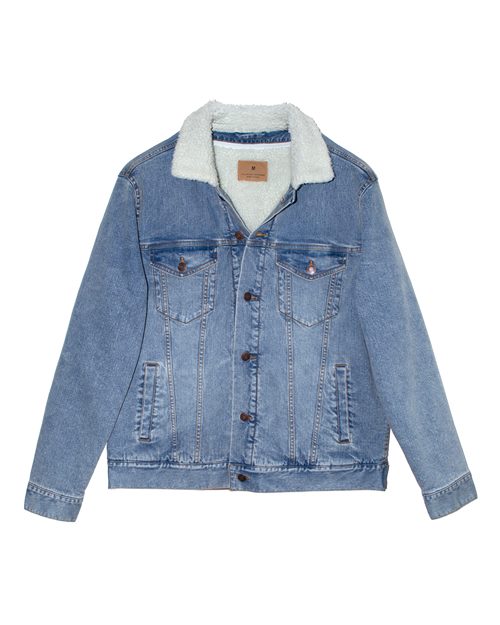 Threadfast Apparel 372J Unisex Sherpa-Lined Denim Jacket