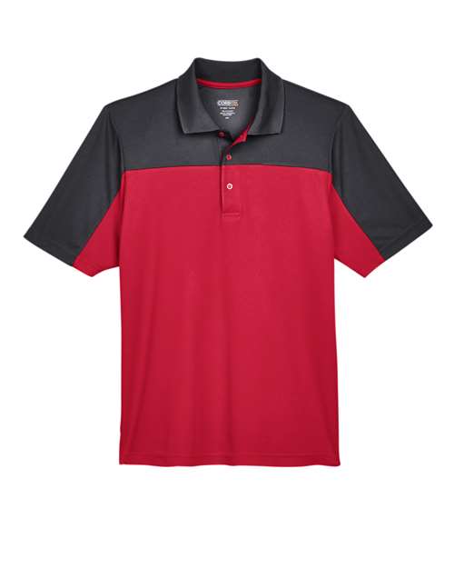CORE365 CE101 Men's Balance Colorblock Performance Piqué Polo