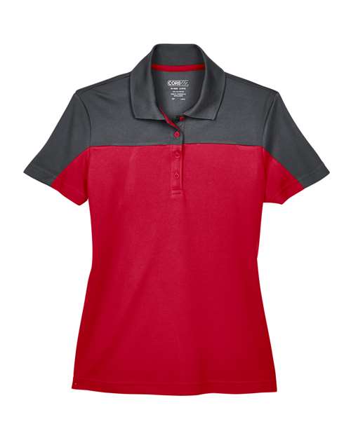 CORE365 CE101W Women's Balance Colorblock Performance Piqué Polo