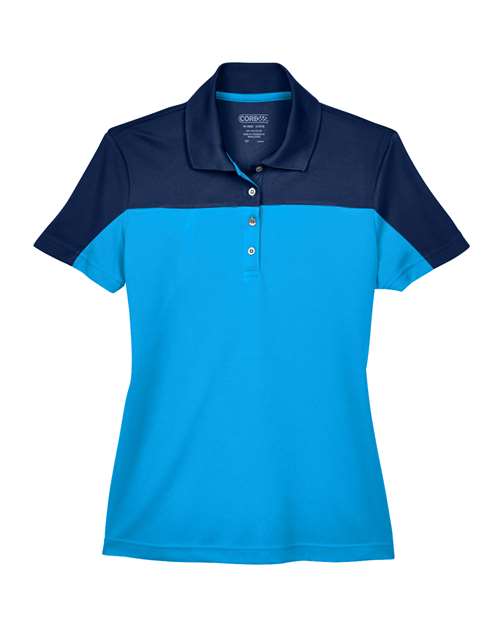 CORE365 CE101W Women's Balance Colorblock Performance Piqué Polo