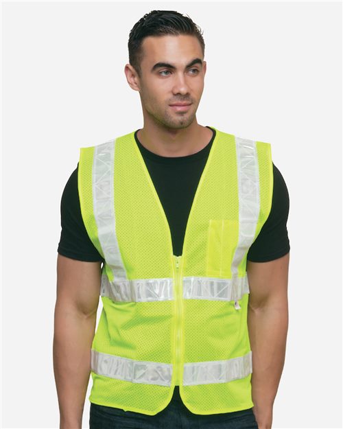 Bayside 3785 Unisex USA-Made Mesh Safety Vest